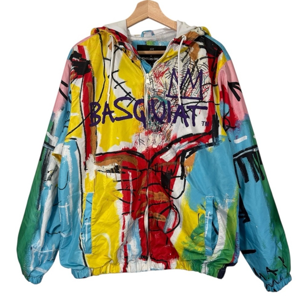Members Only Jean Michel Basquist A Panel Of Experts Full Zip Windbreaker Jacket